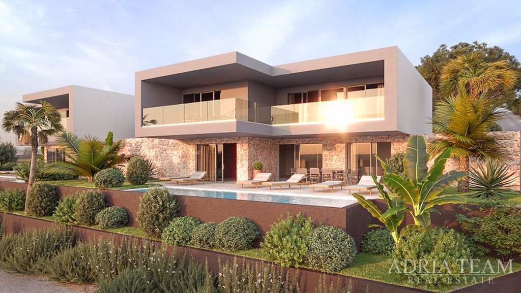 VILA S BAZÉNEM A VÝHLEDEM NA MOŘE - STARA NOVALJA