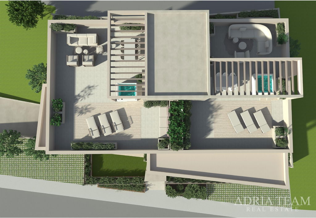 PENTHOUSE S11 SE STŘEŠNÍMI TERASAMI V BYTOVÉM DOMĚ, NOVOSTAVBA - VITRENJAK, ZADAR