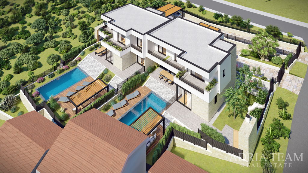 STAVEBNÍ POZEMEK S POVOLENÍM NA DVĚ VILY S BAZÉNEM, TOP LOKALITA – RTINA, RAŽANAC