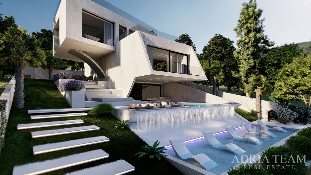 LUXUSNÍ JEDINEČNÁ VILA S BAZÉNEM A OTEVŘENÝM VÝHLEDEM NA MOŘE – STARIGRAD PAKLENICA