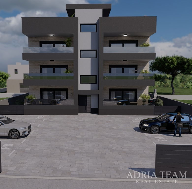 APARTMÁN S5, VE VZDÁLENOSTI 300m OD PLAŽE, NOVOSTAVBA, VÝHLED NA MOŘE - PRIVLAKA