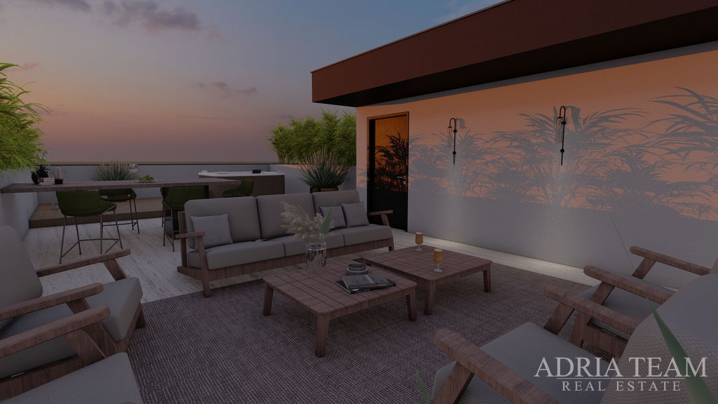 APARTMÁN S5, VE VZDÁLENOSTI 300m OD PLAŽE, NOVOSTAVBA, VÝHLED NA MOŘE - PRIVLAKA