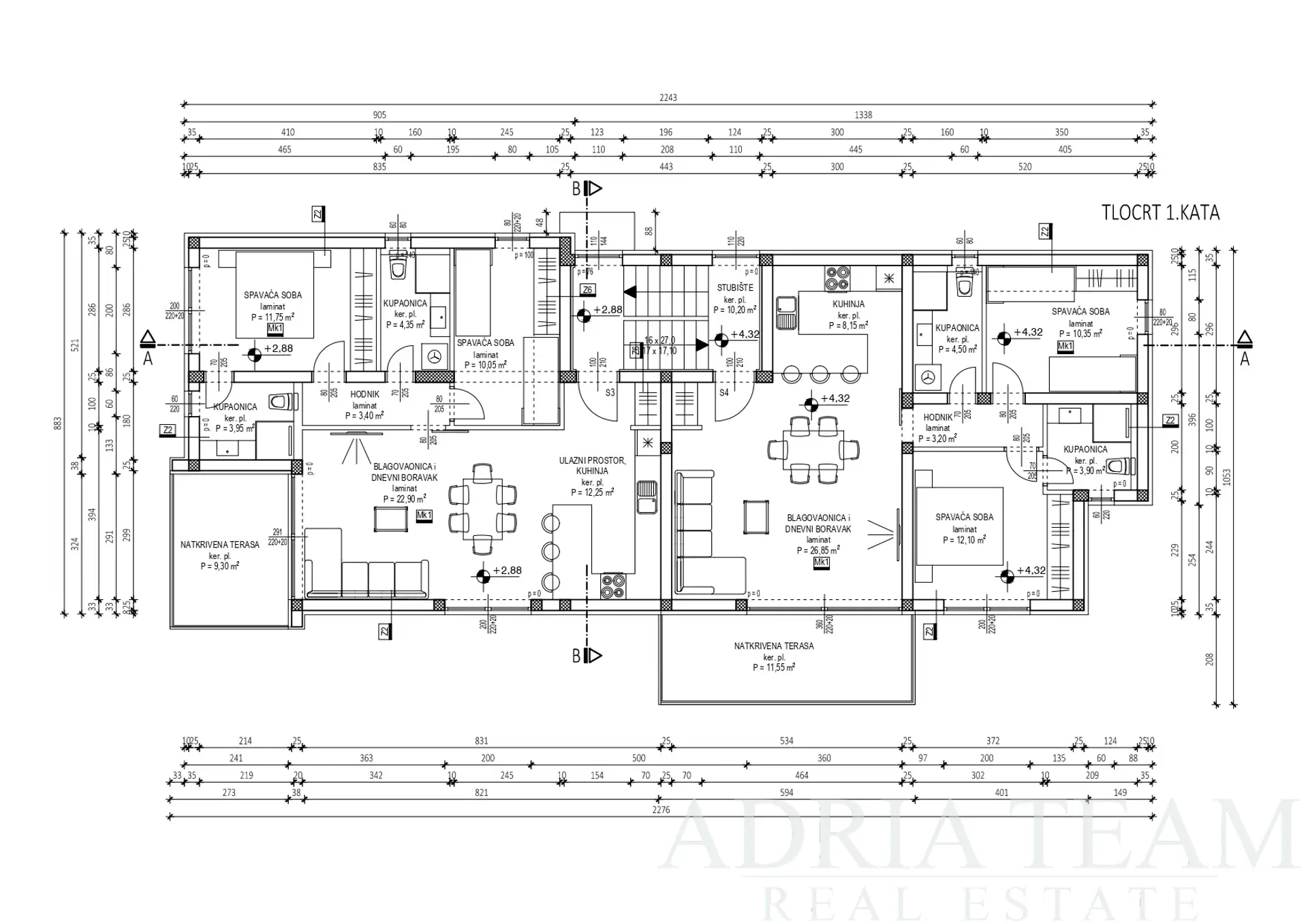 PENTHOUSE - S VÝHLEDEM NA MOŘE - PRIVLAKA