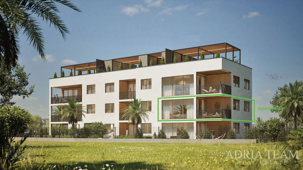 NOVOSTAVBA – 3-LOŽNICOVÝ APARTMÁN S TERASOU A 2 PARKOVACÍMI MÍSTY – NIN, ZADAR