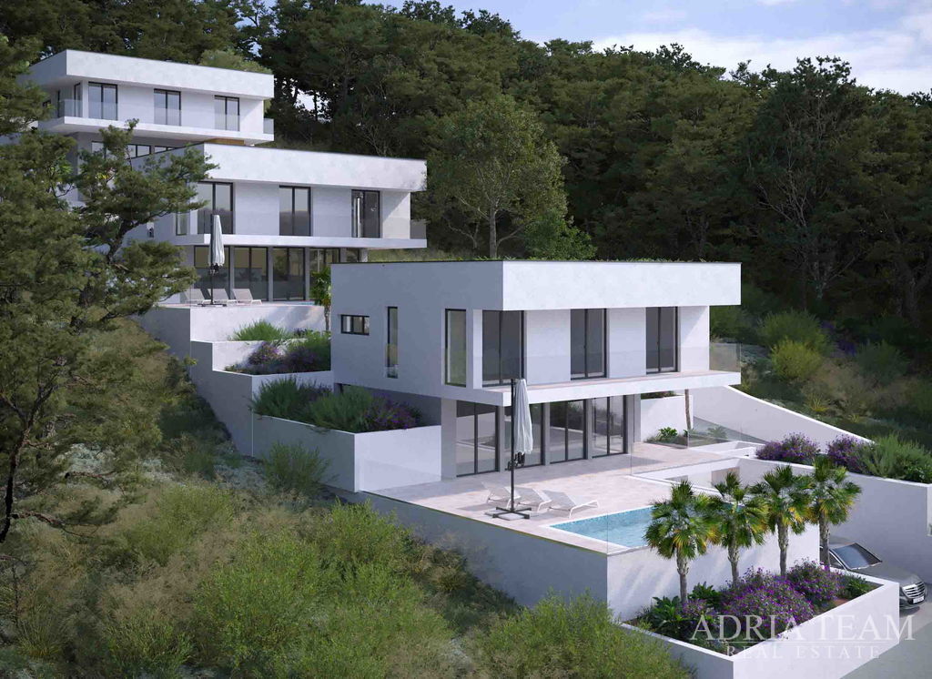 STAVEBNÍ POZEMEK 1.313M² S PROJEKTEM VILLY A POMOCNÝM OBJEKTEM - NOVIGRAD, ZADAR