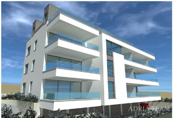 LUXUSNÍ NOVOSTAVBA – DVOUPODELAŽNÍ APARTMÁN SE STŘEŠNÍ TERASOU A GARÁŽÍ – POVLJANA, PAG nemovitost na prodej