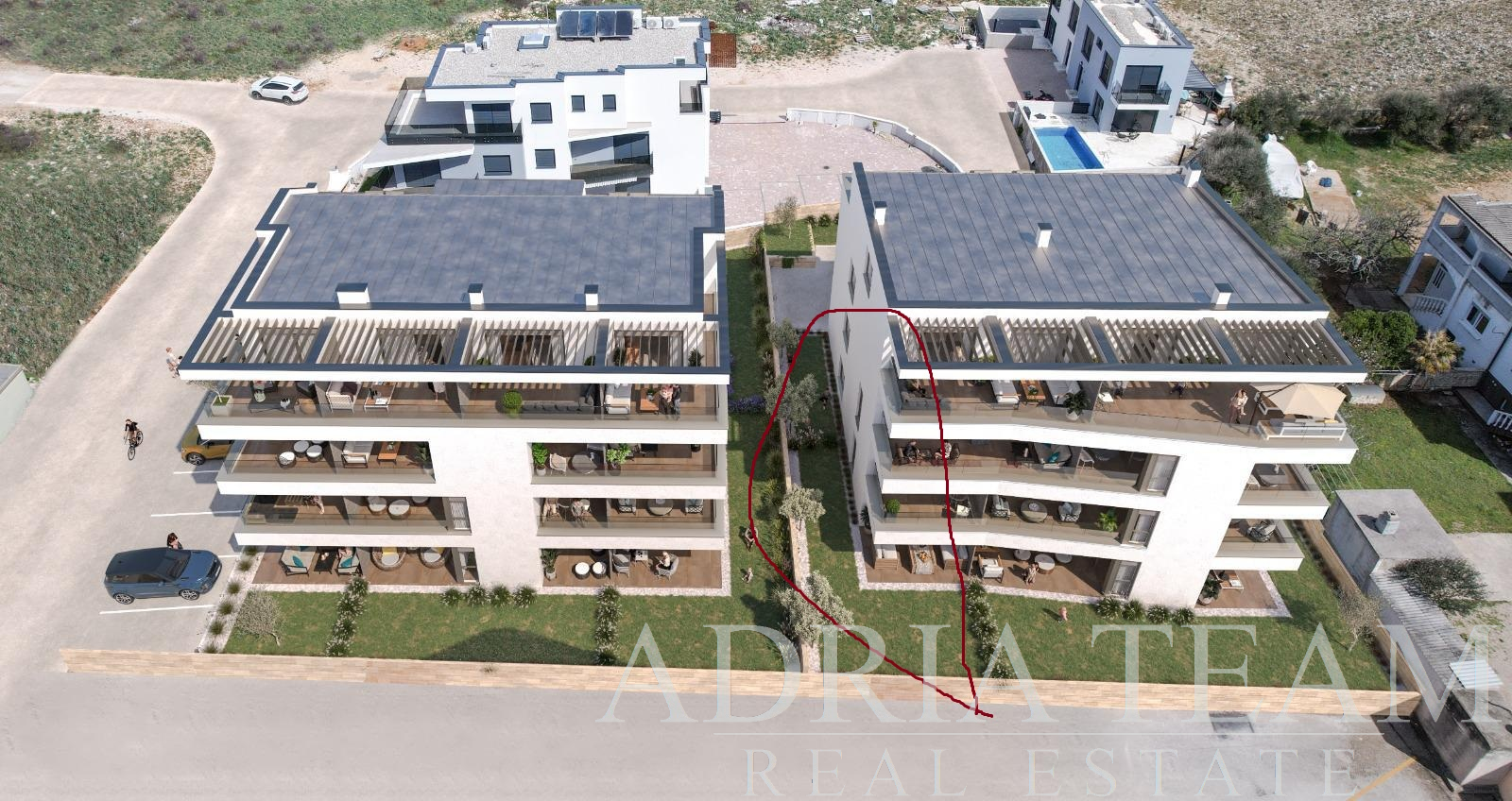 MODERNÍ NOVOSTAVBA 300m OD MOŘE – POVLJANA, PAG