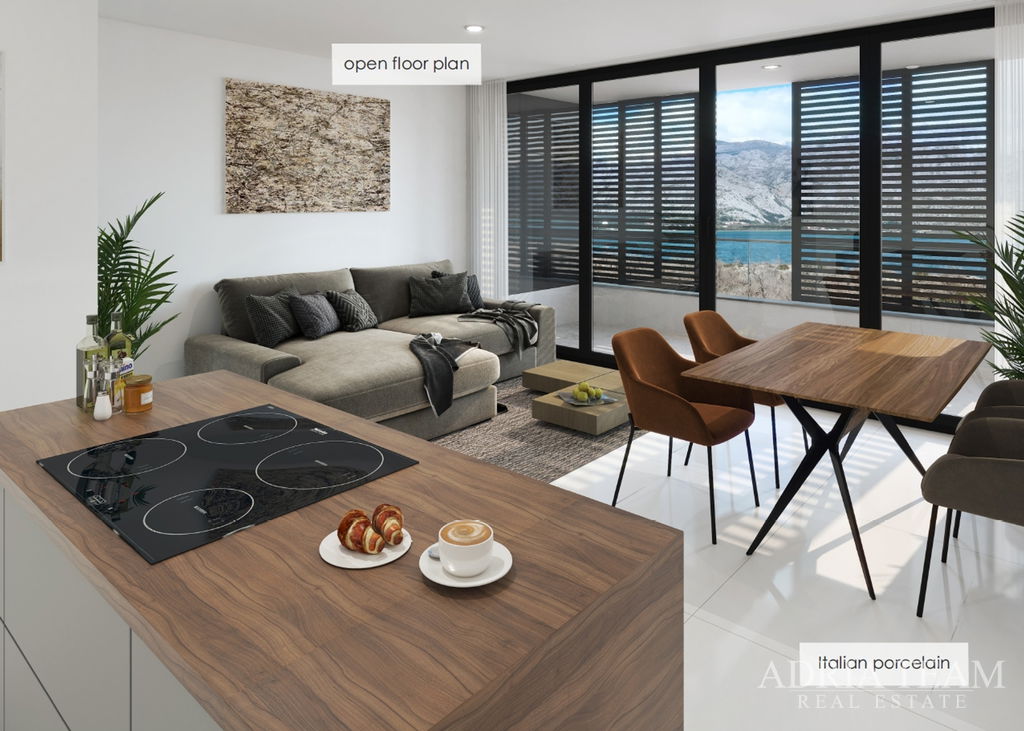 APARTMÁN E1 S VÝHLEDEM NA MOŘE A HORY - VINJERAC