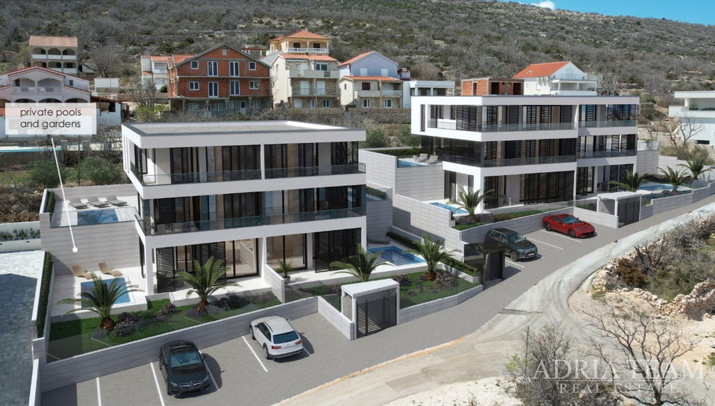 APARTMÁN E1 S VÝHLEDEM NA MOŘE A HORY - VINJERAC