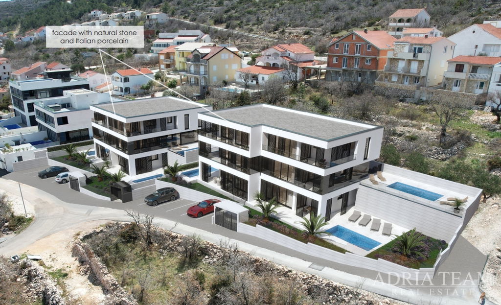 APARTMÁN E6 S VÝHLEDEM NA MOŘE A HORY - VINJERAC