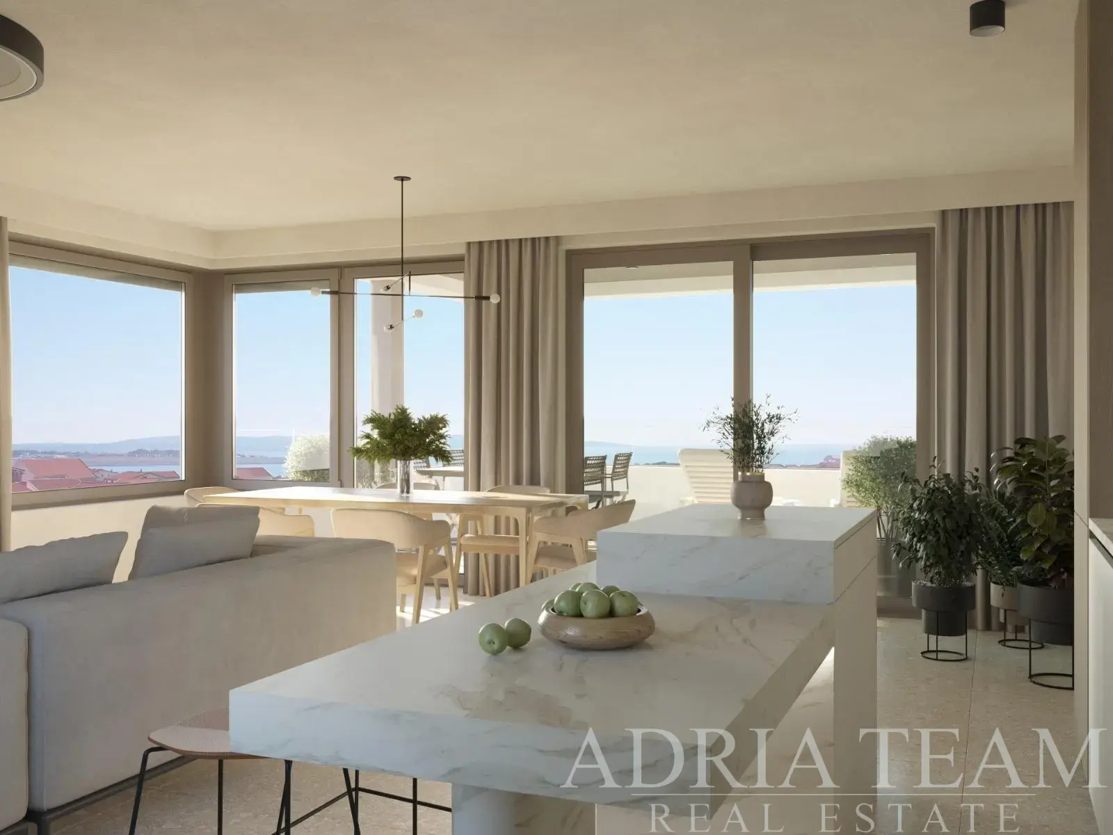 PENTHOUSE S ÚCHVATNÝM VÝHLEDEM NA MOŘE – POVLJANA, PAG