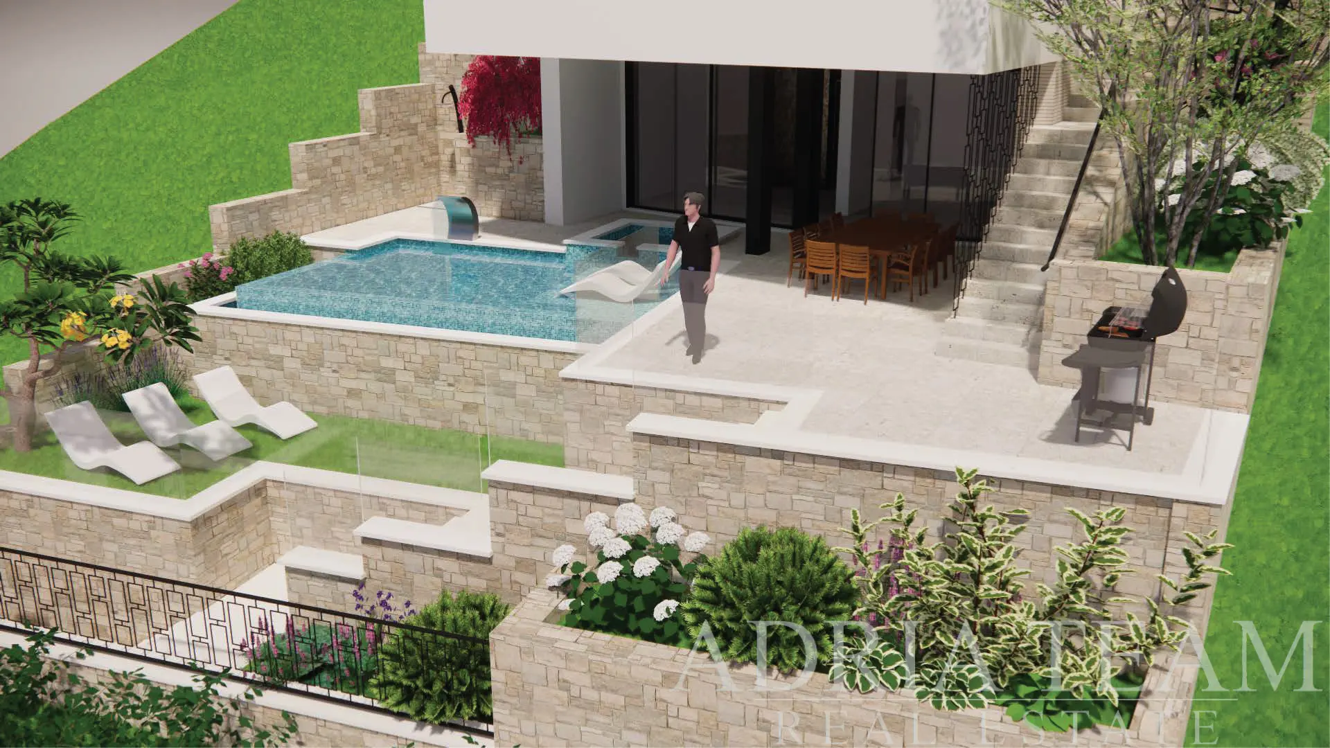 EXKLUZIVNÍ STAVEBNÍ POZEMEK S PROJEKTEM LUXUSNÍ VILY – RTINA, ZADAR