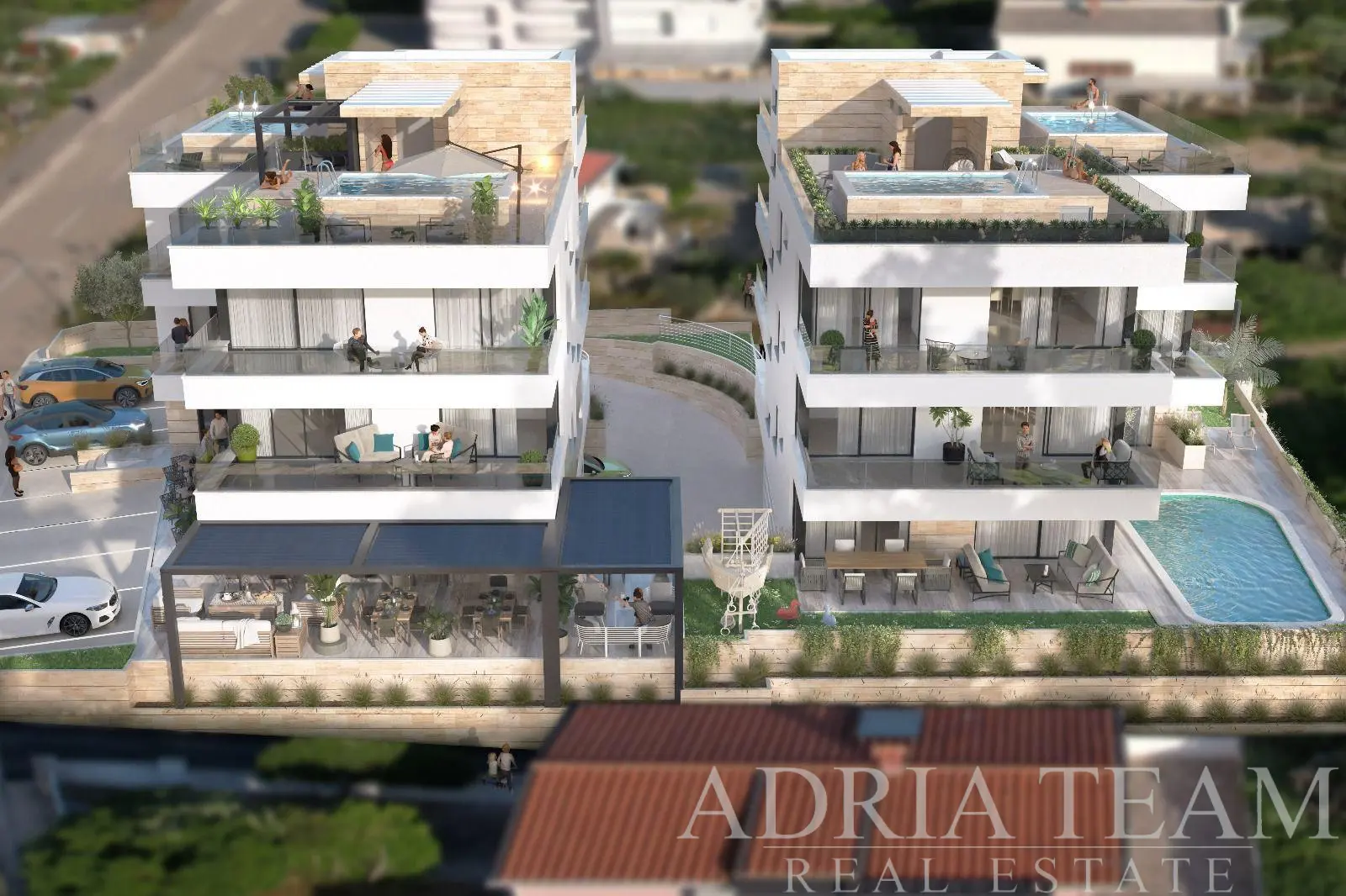 DVOUPOKOJOVÝ APARTMÁN V NOVOSTAVBĚ S VÝTAHEM, 60 m OD MOŘE – POVLJANA, PAG