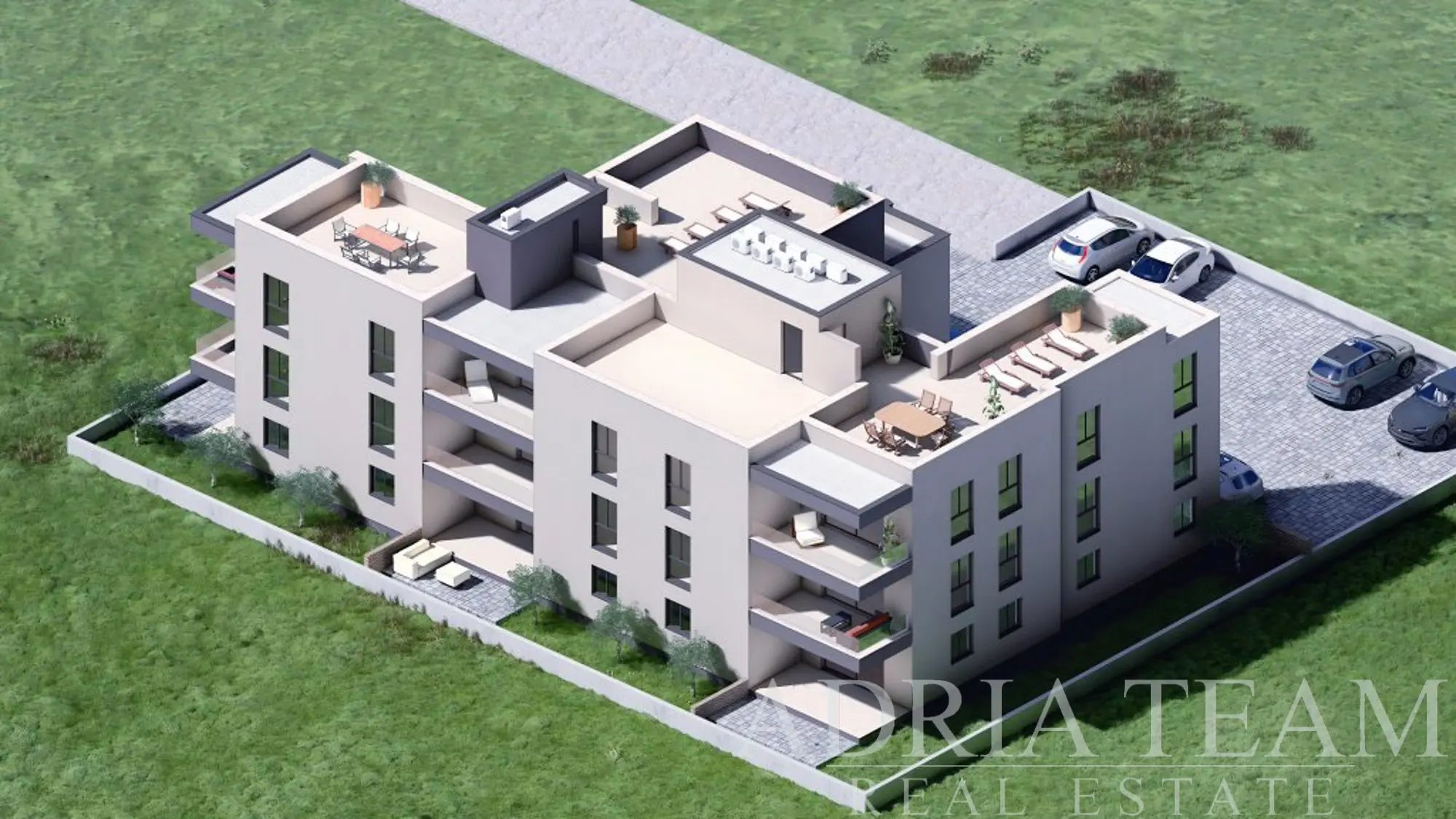 MODERNÍ APARTMÁN 3+KK S LODŽIÍ A DVĚMA PARKOVACÍMI MÍSTY V NOVOSTAVBĚ – PRIVLAKA, SABUNIKE
